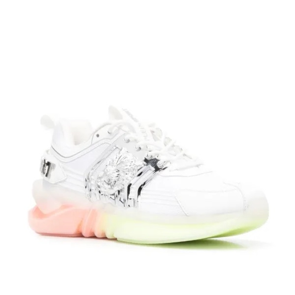 Plein Sport Runner Tiger Plaque White Gradient Sneakers - Picture 2 of 5